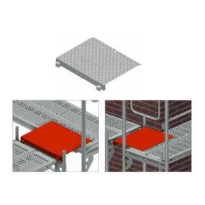Accesorio para andamios: Plataforma de paso para esquina o longitudinal