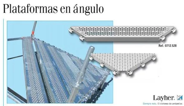 Accesorio para andamios: Plataforma en Angulo para esquina