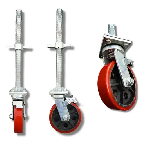 Accesorio para andamios: Ruedas de 8 pulgadas con nivelador 03