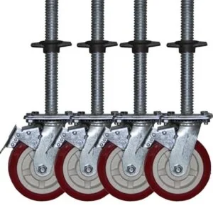 Accesorio para andamios: Ruedas de 8 pulgadas con Nivelador